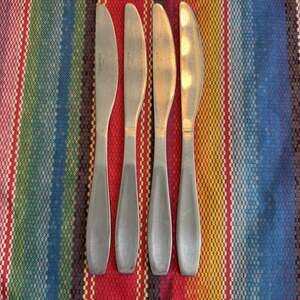 Cambridge O-20 Stainless Dinner Knives Set of 4 Satin Handle Flatware
